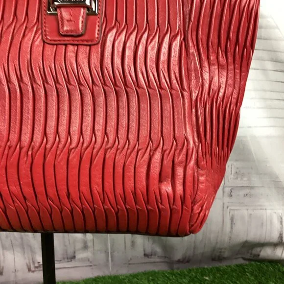 Coach Taylor Gathered Leather Alexis Carryall Tote Red NWT - Picture 3 of 16
